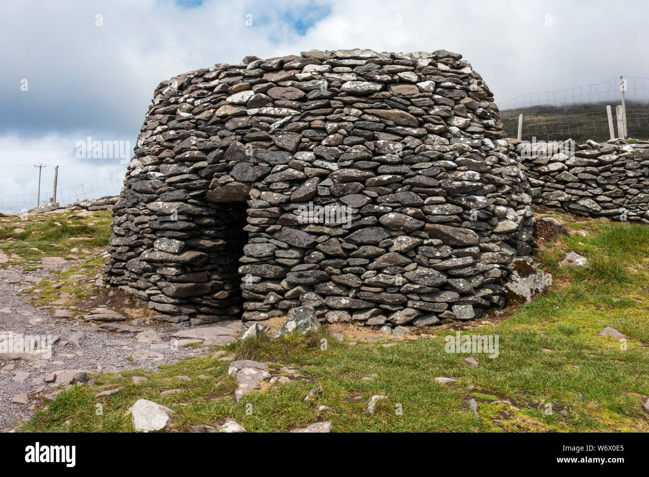 Caher Conor Bienenstock Hütten von Fahan auf der Halbinsel Dingle in der Grafschaft Kerry, Republik von Irland Stockfoto