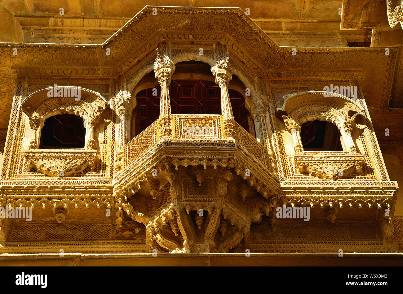 Haveli und Fort, Jaisalmer, Rajasthan, Indien Stockfoto