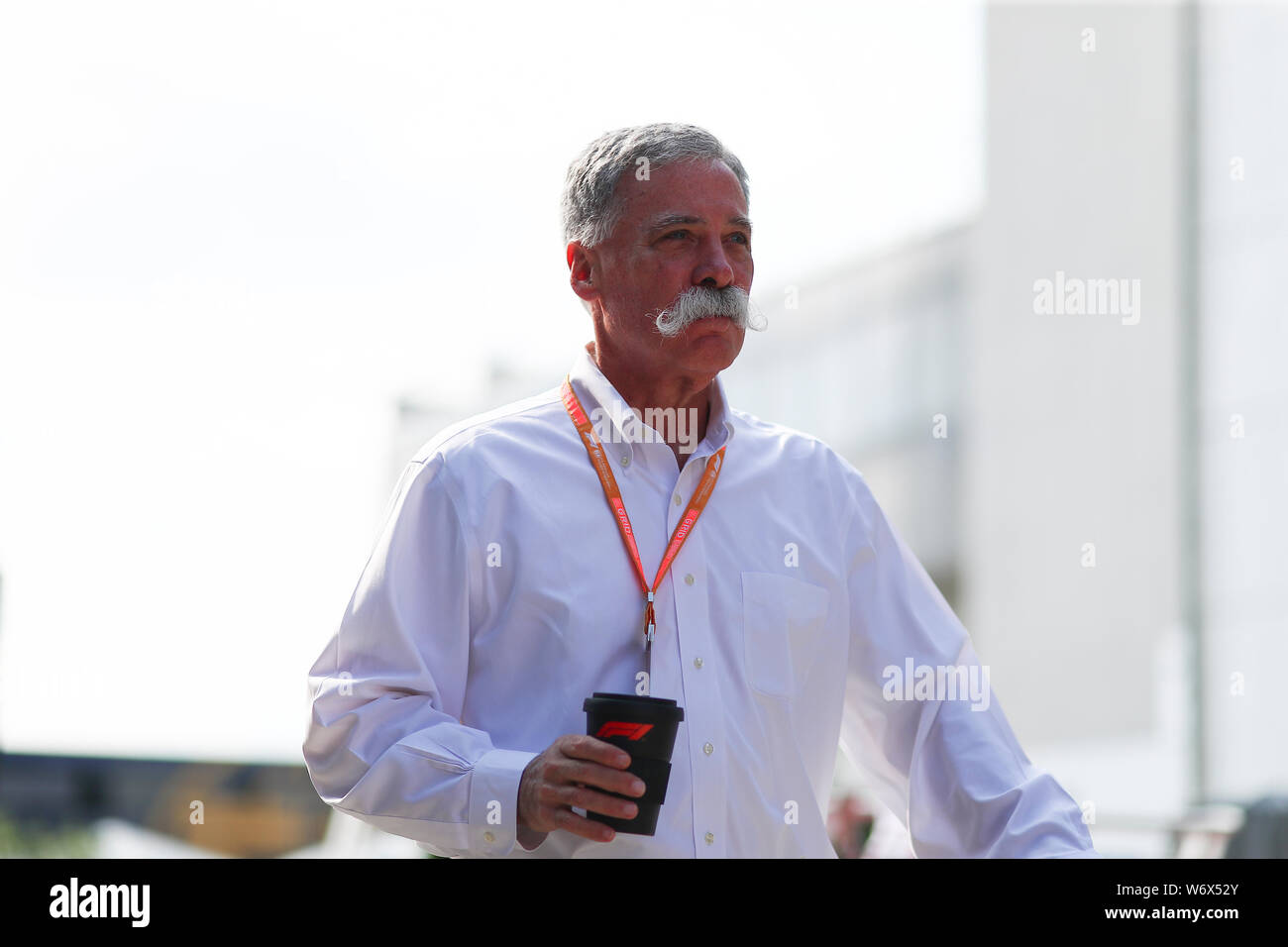 Budapest, Ungarn. 3 Aug, 2019. Chase Carey GP von Ungarn, der Formel 1. Credit: Unabhängige Fotoagentur/Alamy leben Nachrichten Stockfoto