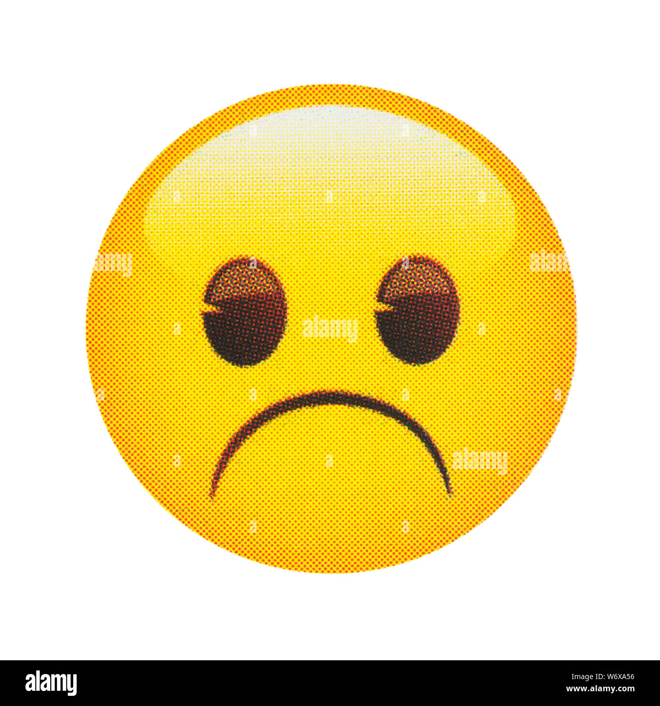 Finsteres Gesicht Emoticon Stockfoto