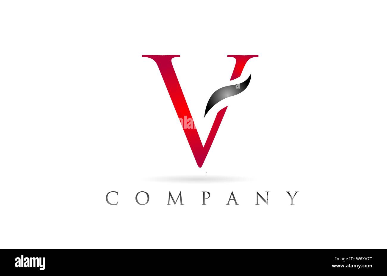 Weiß Rot Buchstaben V Logo Design geeignet für ein Unternehmen oder ein Geschäft Stock Vektor