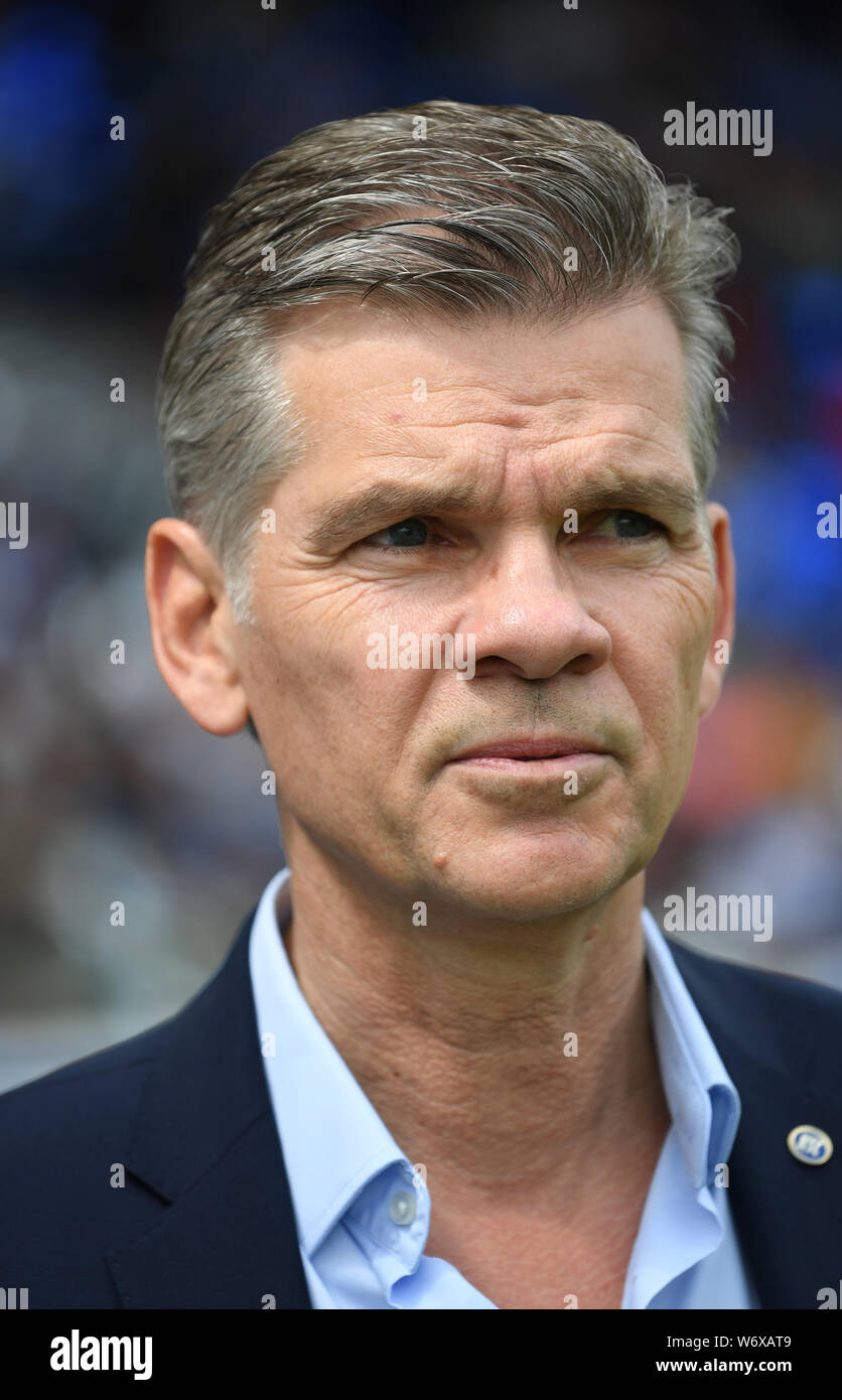 Karlsruhe, Deutschland. 03 Aug, 2019. KSC-Präsident Ingo Wellenreuther. GES/Fußball/2. Bundesliga: Karlsruher SC - Dynamo Dresden, 03.08.2019 Fußball: 2. Bundesliga: KSC vs Dynamo Dresden, Karlsruhe, August 3, 2019 | Verwendung der weltweiten Kredit: dpa/Alamy leben Nachrichten Stockfoto