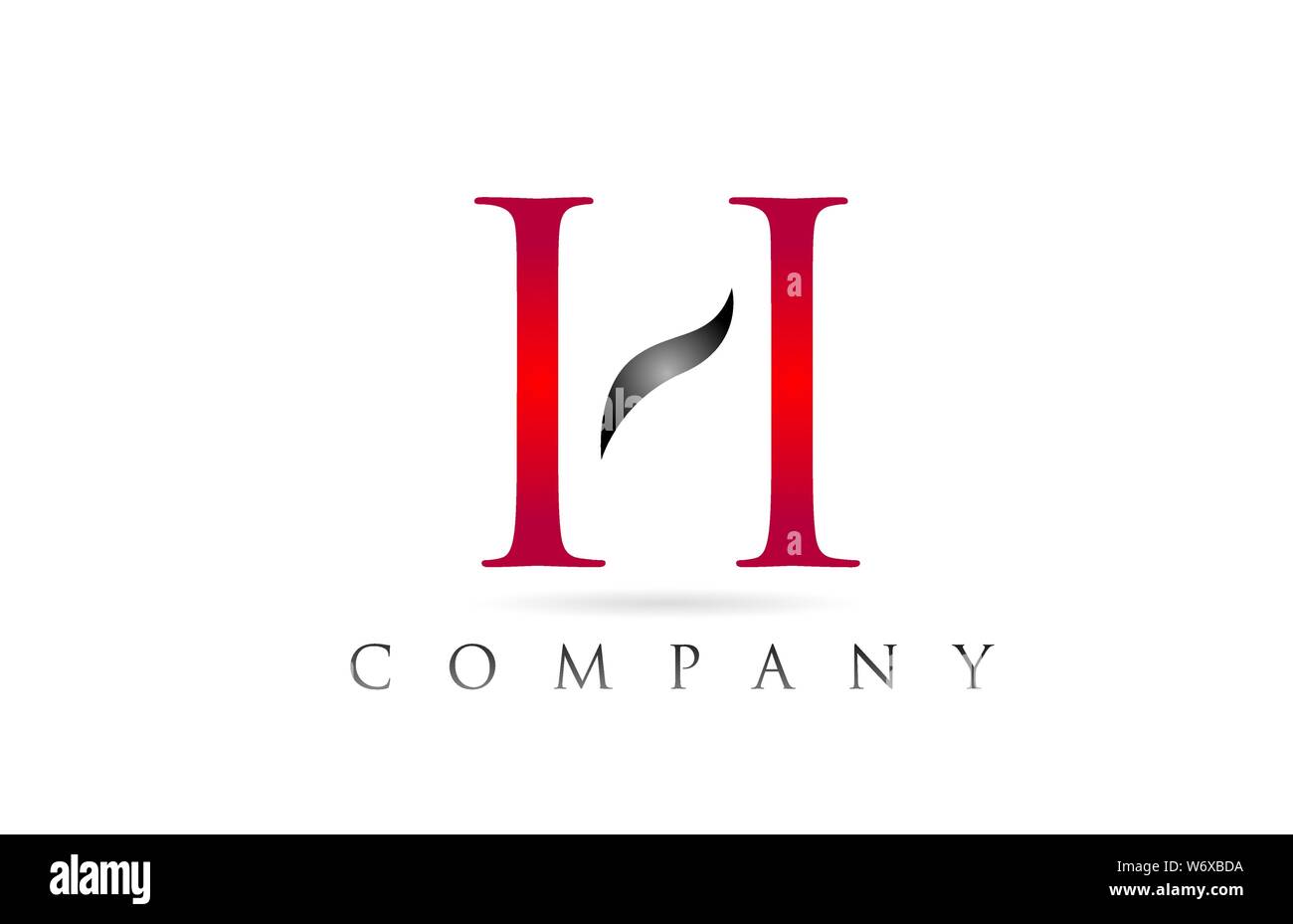 Weiß Rot Buchstaben H Logo Design geeignet für ein Unternehmen oder ein Geschäft Stock Vektor