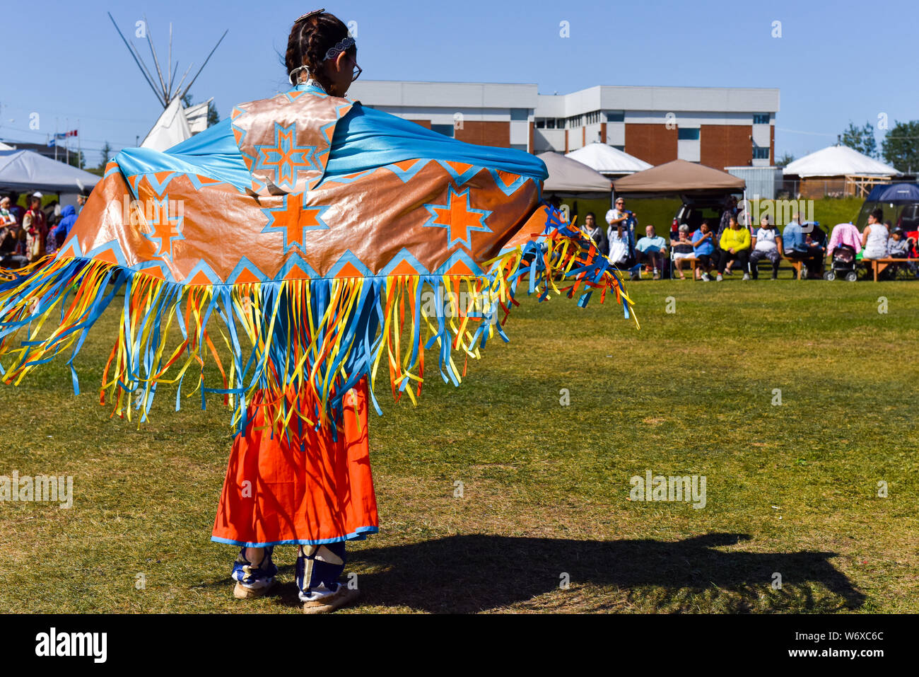 Pow Wow Northern Quebec Kanada Stockfoto