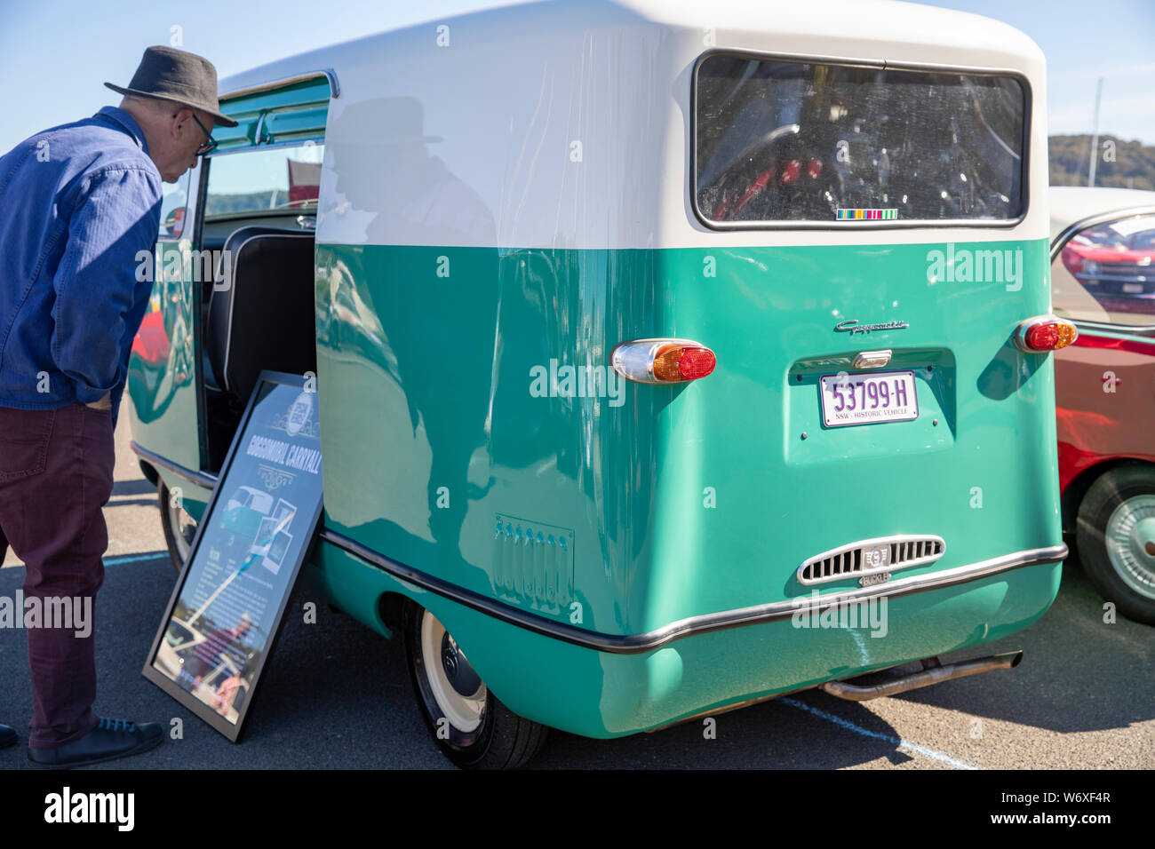 Goggomobil carryall Seltene van an einem Sydney Classic Car Show, Australien Stockfoto