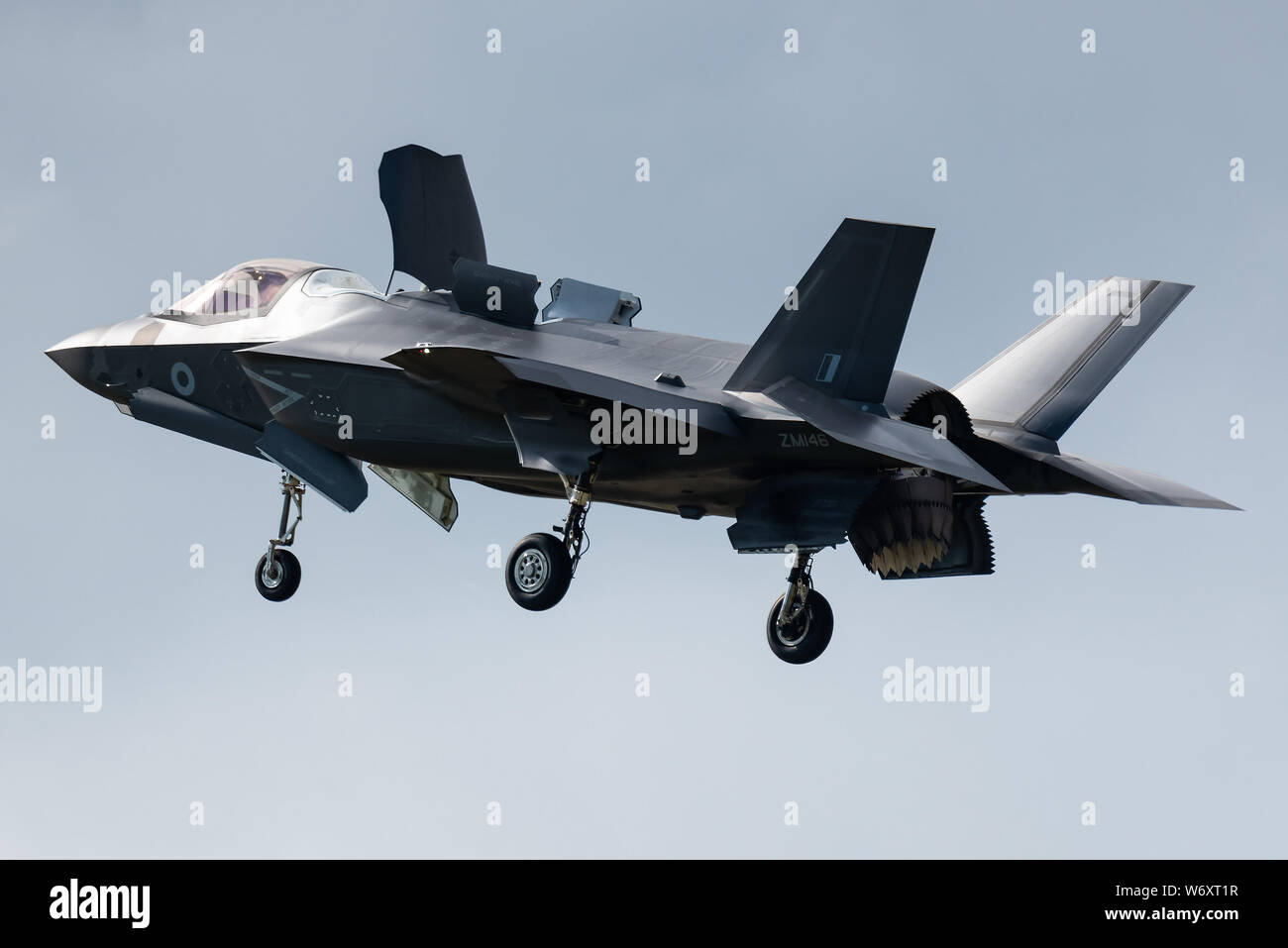 Eine Lockheed Martin F-35 B Lightning II Kampfflugzeug der Royal Navy im Royal International Air Tattoo 2019. Stockfoto