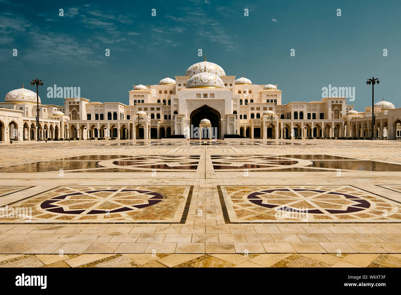 Qasr Al Watan [Palast der Nation] Abu Dhabi - Außenansicht Stockfoto