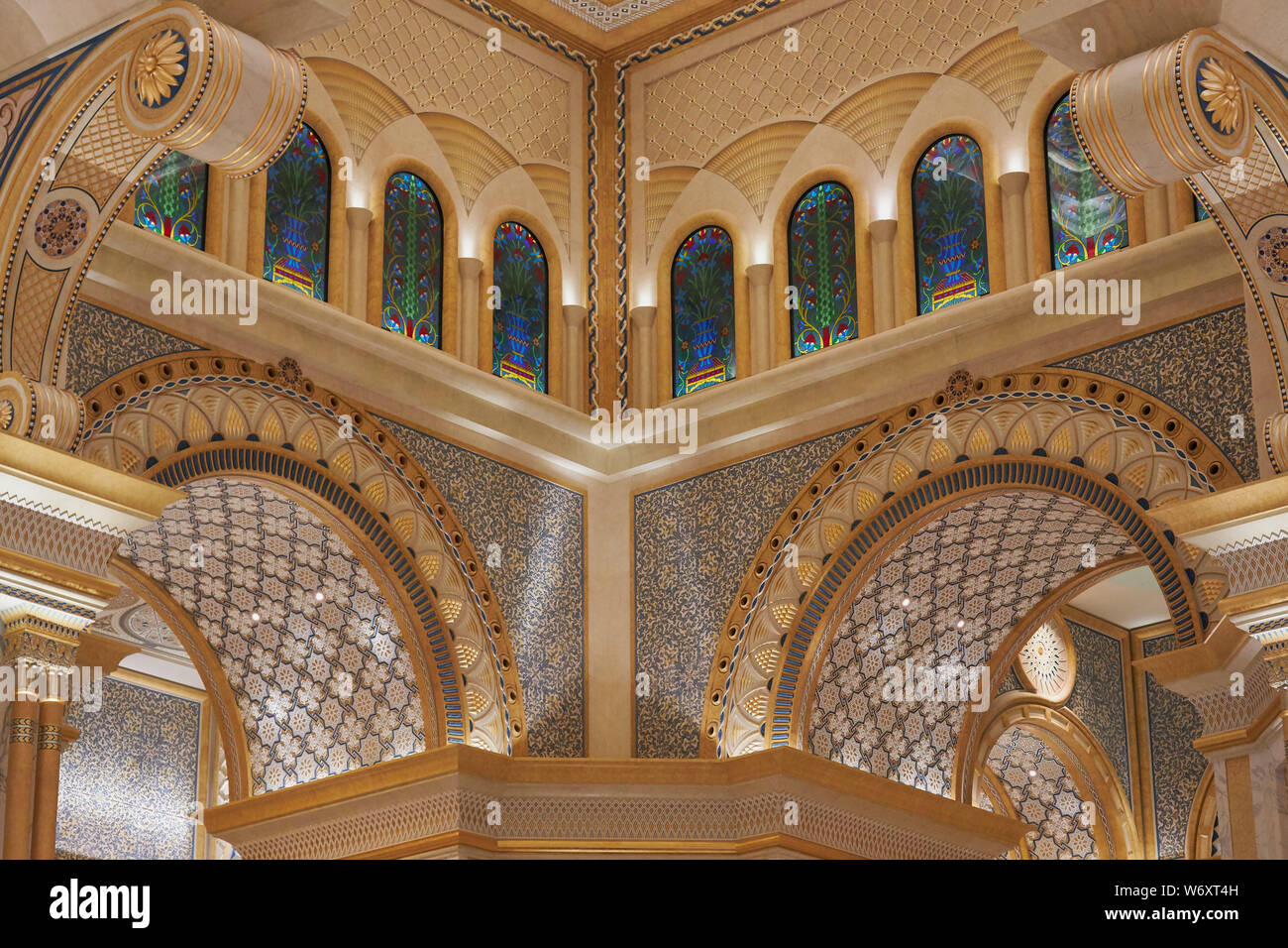 Qasr Al Watan [Palast der Nation] Abu Dhabi - architektonisches Detail Stockfoto