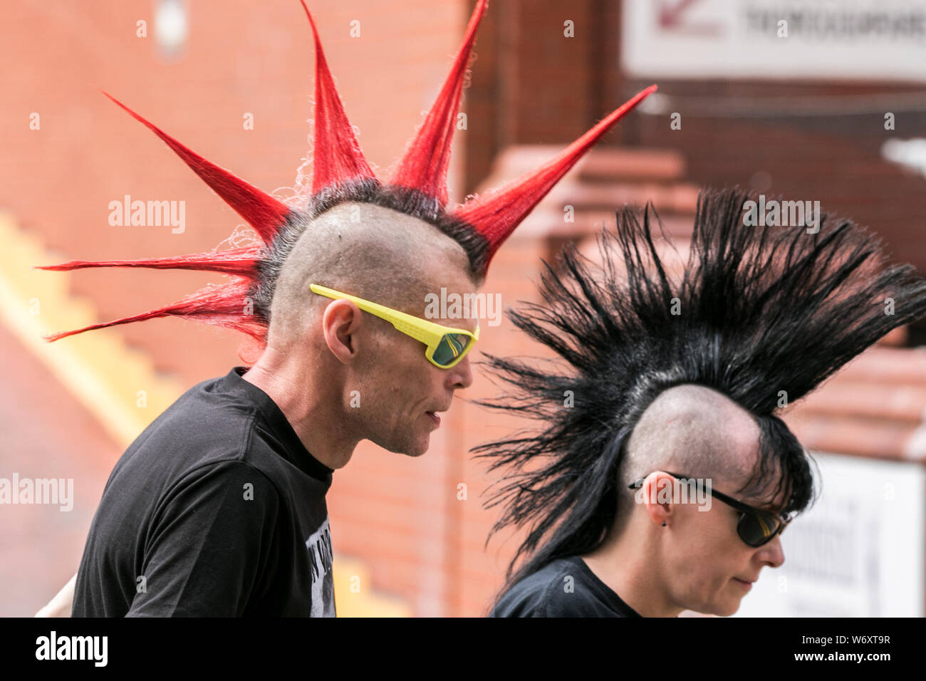 Blackpool, Lancashire, UK. 3. August 2019. Die fabelhafte Punk Rebellion Festival zurück in den Winter Gardens in Blackpool für ein Wochenende live Punk Rock Musik. Die Rebellion Festival, früher Urlaub in der Sonne und die VERGEUDETEN Festival ist ein britischer Punk Rock Festival 1996 zum ersten Mal statt. Diese offen für alle Veranstaltung zieht Tausende von Besuchern aus Übersee alle ihre Lieblings punk Musiker an einem Ort zu sehen. Credit: cernan Elias/Alamy leben Nachrichten Stockfoto