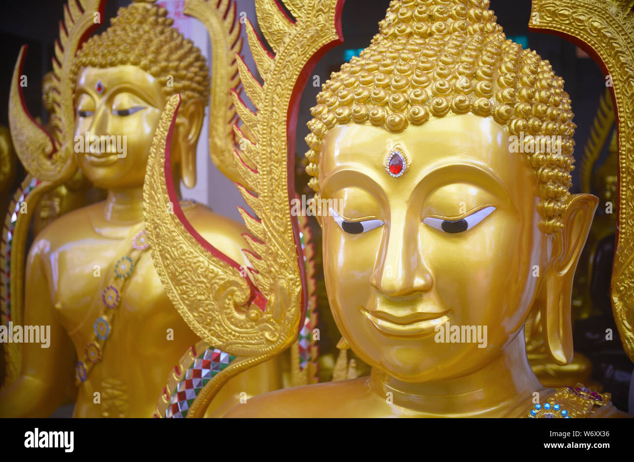 Brandneue Buddha Symbole gemacht bei einem Workshop in Bangkok, Thailand. Stockfoto