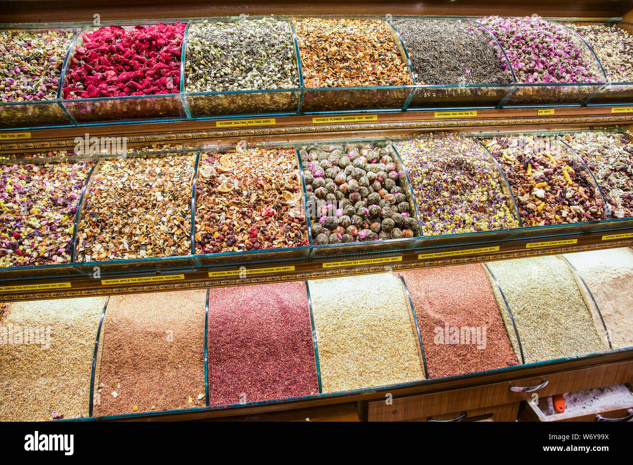 Gewürze speichern. Gewürze Markt. Stockfoto