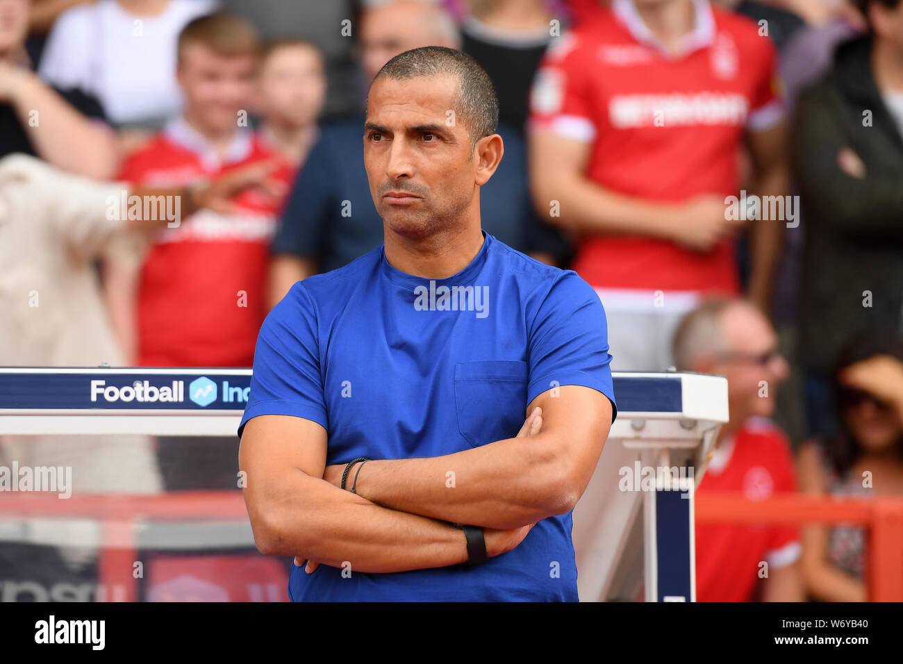 NOTTINGHAM, ENGLAND 3. August während der Sky Bet Championship Match zwischen Nottingham Forest und West Bromwich Albion auf die Stadt Boden, Nottingham am Samstag, den 3. August 2019. (Credit: Jon Hobley | MI Nachrichten) Credit: MI Nachrichten & Sport/Alamy leben Nachrichten Stockfoto