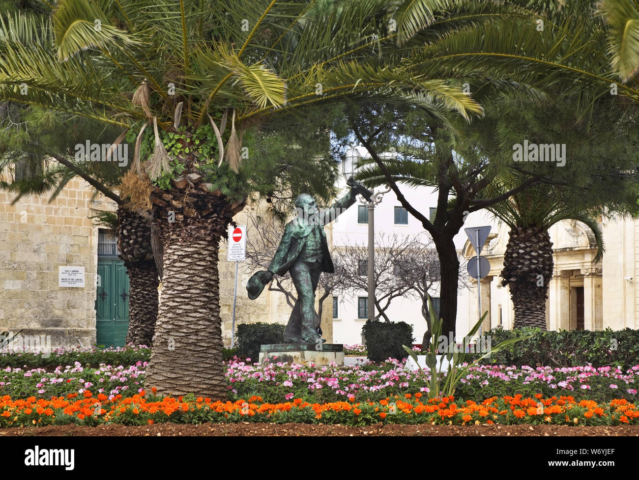 Denkmal für manwel Dimech in Valletta. Malta Stockfoto