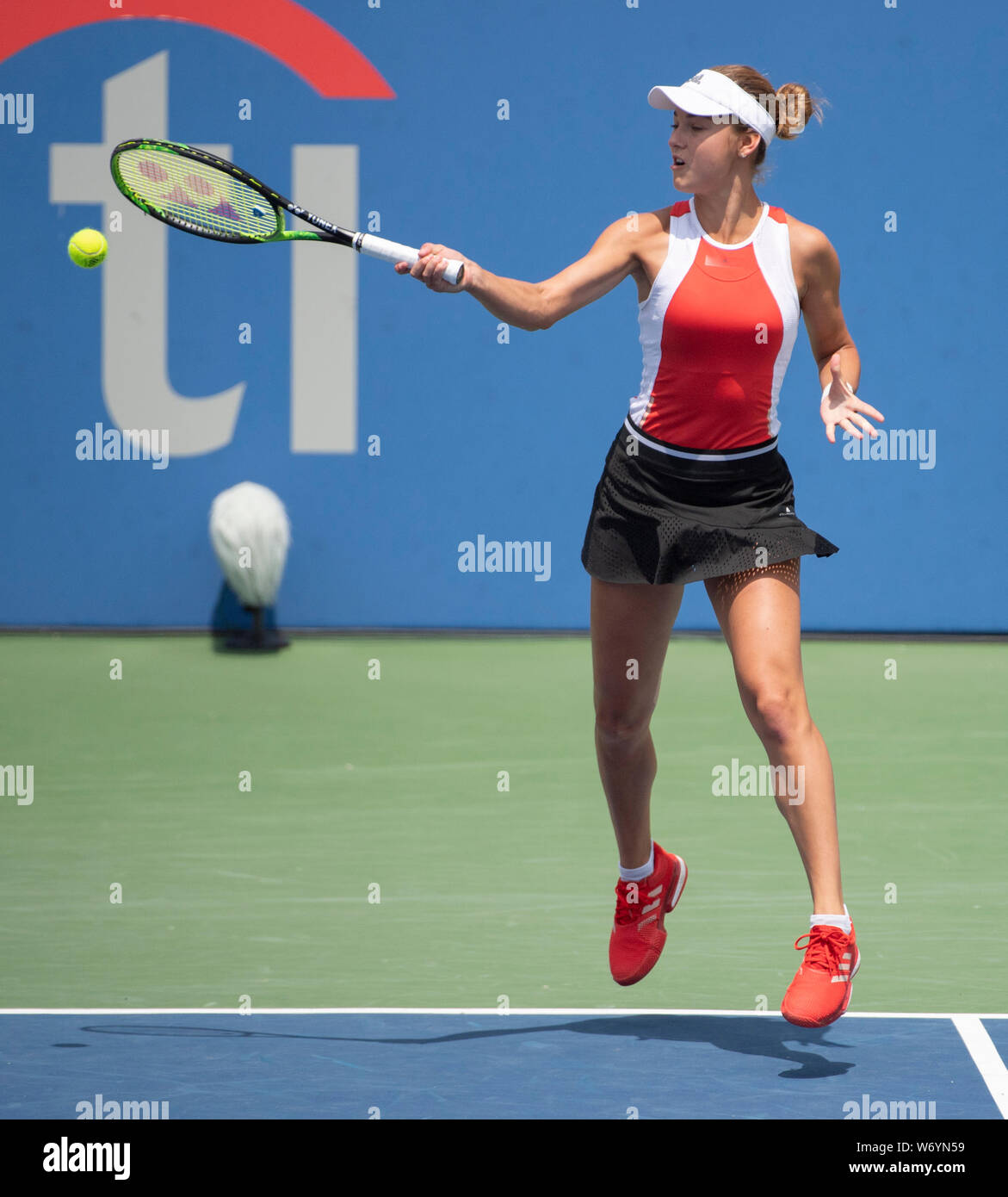 August 3, 2019: Anna Kalinskaya (RUS) verliert an Jessica Pegula (USA) 6-3, 3-6, 6-1, am CitiOpen gespielt bei Rock Creek Park Tennis Center in Washington, DC. © Leslie Billman/Tennisclix/CSM Credit: Cal Sport Media/Alamy leben Nachrichten Stockfoto
