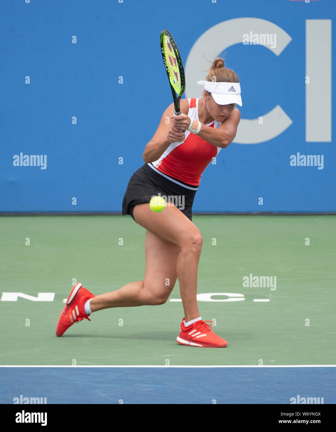 August 3, 2019: Anna Kalinskaya (RUS) verliert an Jessica Pegula (USA) 6-3, 3-6, 6-1, am CitiOpen gespielt bei Rock Creek Park Tennis Center in Washington, DC. © Leslie Billman/Tennisclix/CSM Credit: Cal Sport Media/Alamy leben Nachrichten Stockfoto