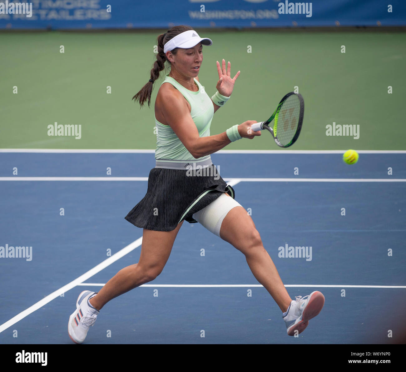 August 3, 2019: Jessica Pegula (USA) besiegte Anna Kalinskaya (RUS) 6-3, 3-6, 6-1, am CitiOpen gespielt bei Rock Creek Park Tennis Center in Washington, DC. © Leslie Billman/Tennisclix Stockfoto