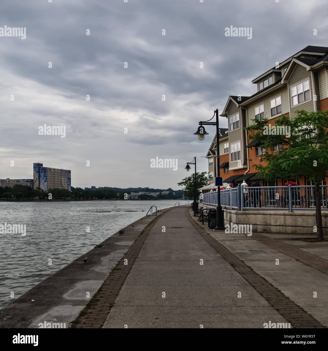 Cobb Hill Landing entlang der Genesee Riverway Trail in der Innenstadt von Rochester, New York Stockfoto