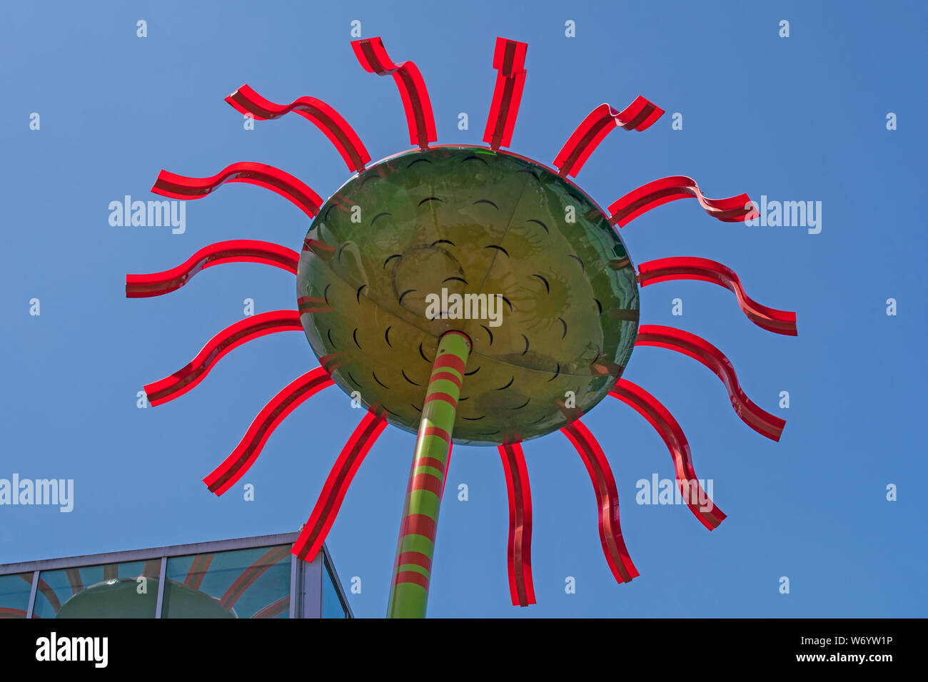 Einzigartige Skulptur in einem Space Needle Park in Seattle. Stockfoto