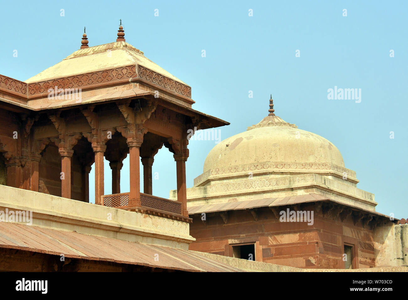 Jodha Bai Palace, Fatehpur Sikri, Indien, Asien, UNESCO Weltkulturerbe Stockfoto