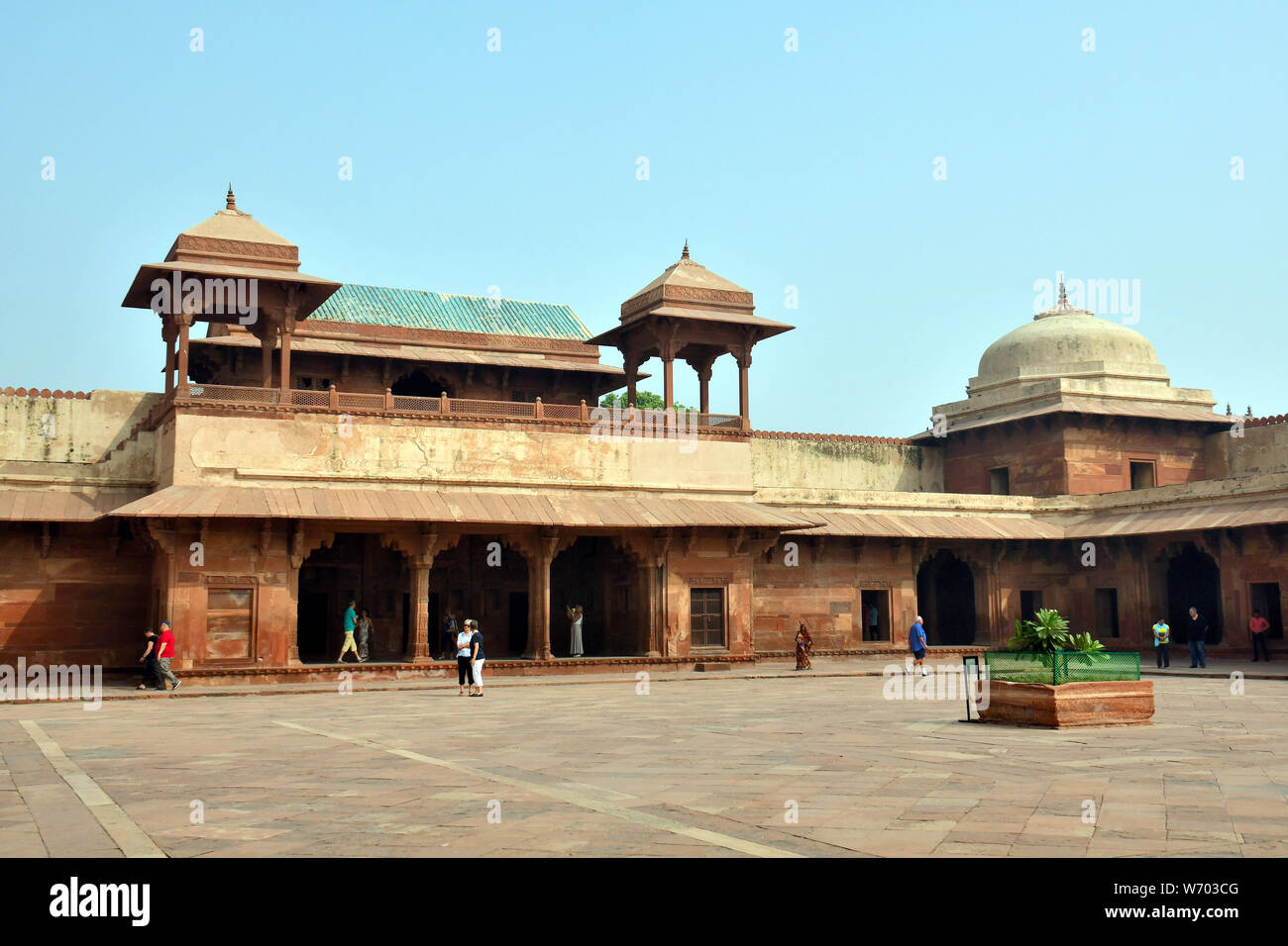 Jodha Bai Palace, Fatehpur Sikri, Indien, Asien, UNESCO Weltkulturerbe Stockfoto