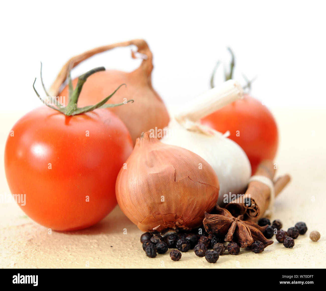 Einige pikante Sachen für guten Geschmack des Kochens Stockfoto