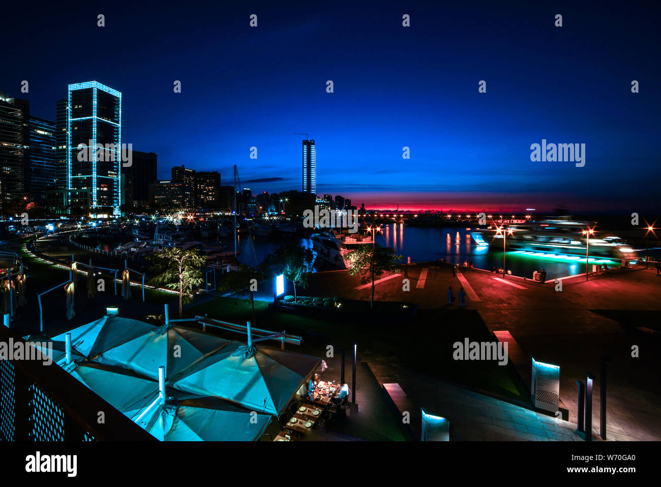 Moderne Zaytunay Bay Marina, in Beirut, Libanon Stockfoto