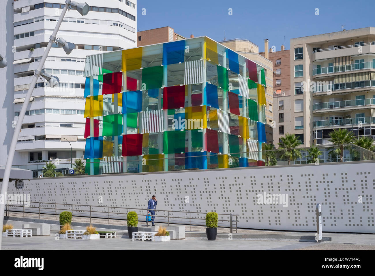 Das Centre Pompidou Art Center in Málaga, Andalusien, Spanien Stockfoto