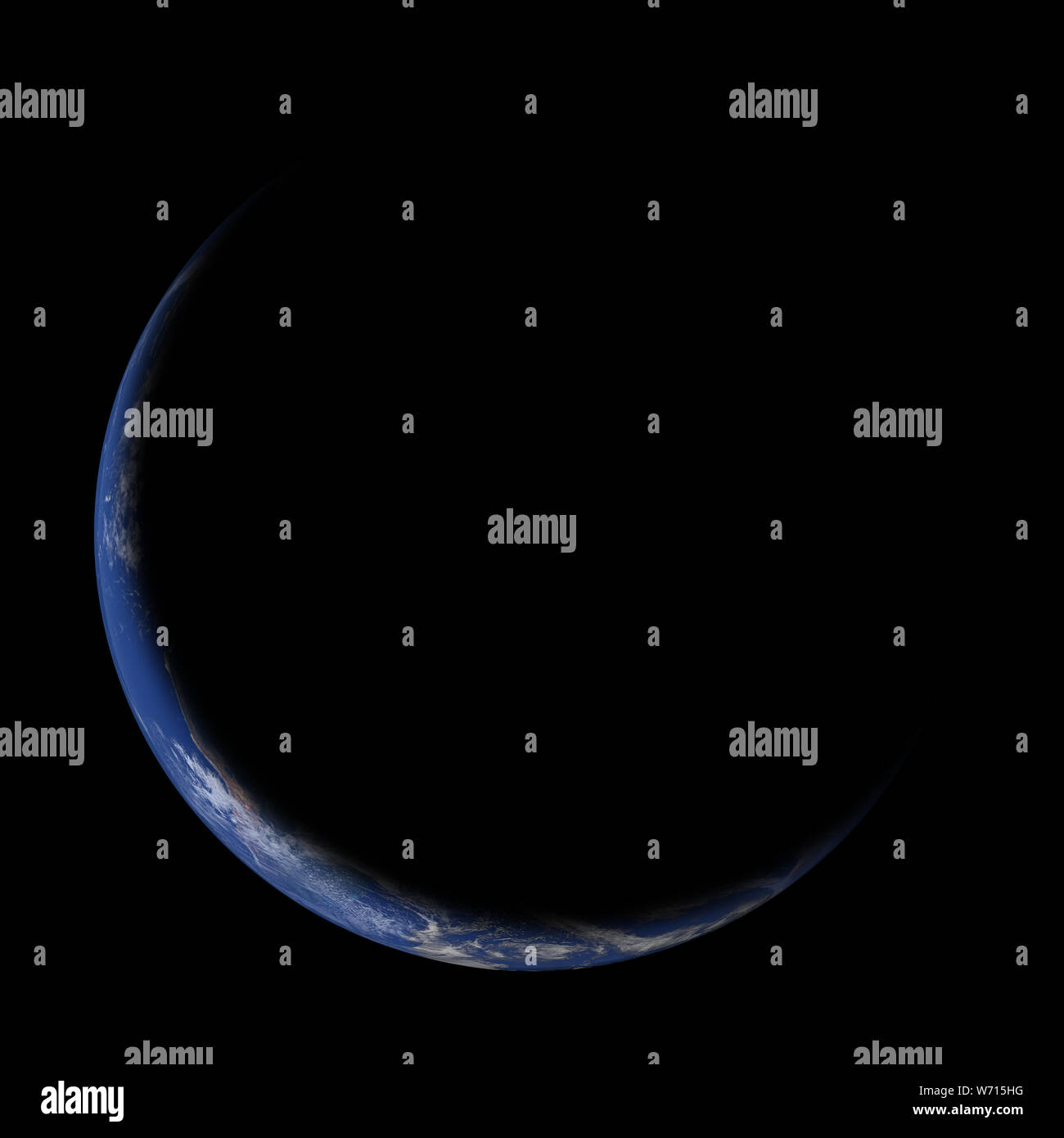 Nachtseite des Planeten Erde Stockfoto