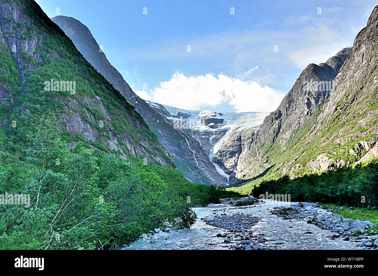 Kjenndalsbreen Stockfoto