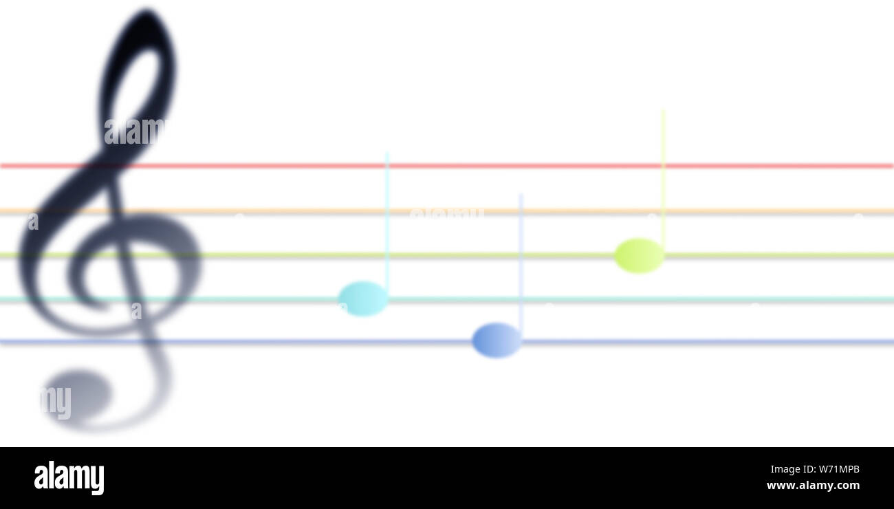 Violinschlüssel mit Daube auf weißem Hintergrund Stockfoto