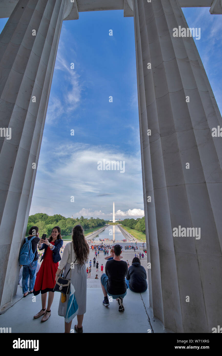 Washington DC Presidential Denkmäler USA Hauptstadt Stockfoto