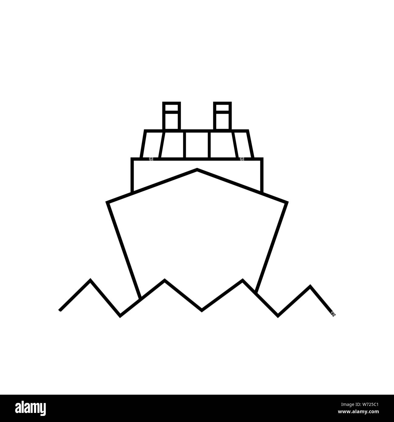Ozean Schiff Symbol in trendigen Flat Style auf weißem Hintergrund. Website Piktogramm. Internet Symbol für Ihre Web site Design, Logo, App, UI. Vektor Stock Vektor