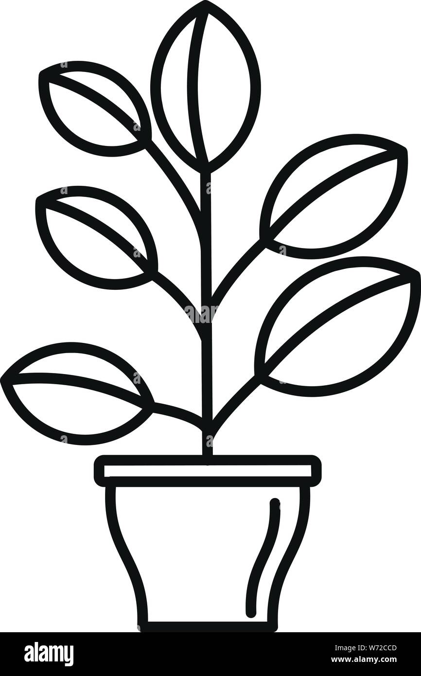 Hohe Zimmerpflanze Symbol. Umrisse hohe zimmerpflanze Vektor Symbol für Web Design auf weißem Hintergrund Stock Vektor