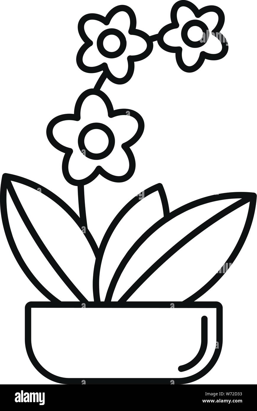 Zimmerpflanze orchid Symbol. Übersicht Zimmerpflanze orchid Vektor Symbol für Web Design auf weißem Hintergrund Stock Vektor