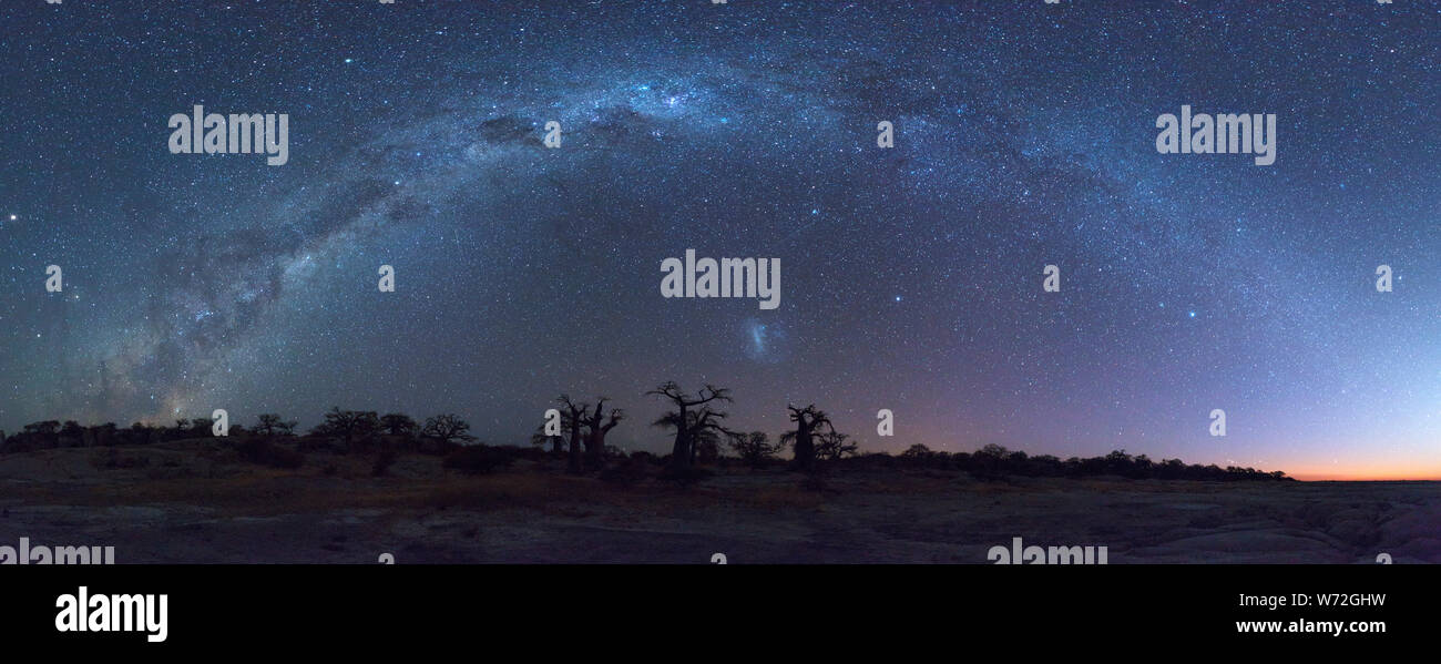 Volle milkyway bei Kubu Insel Stockfoto