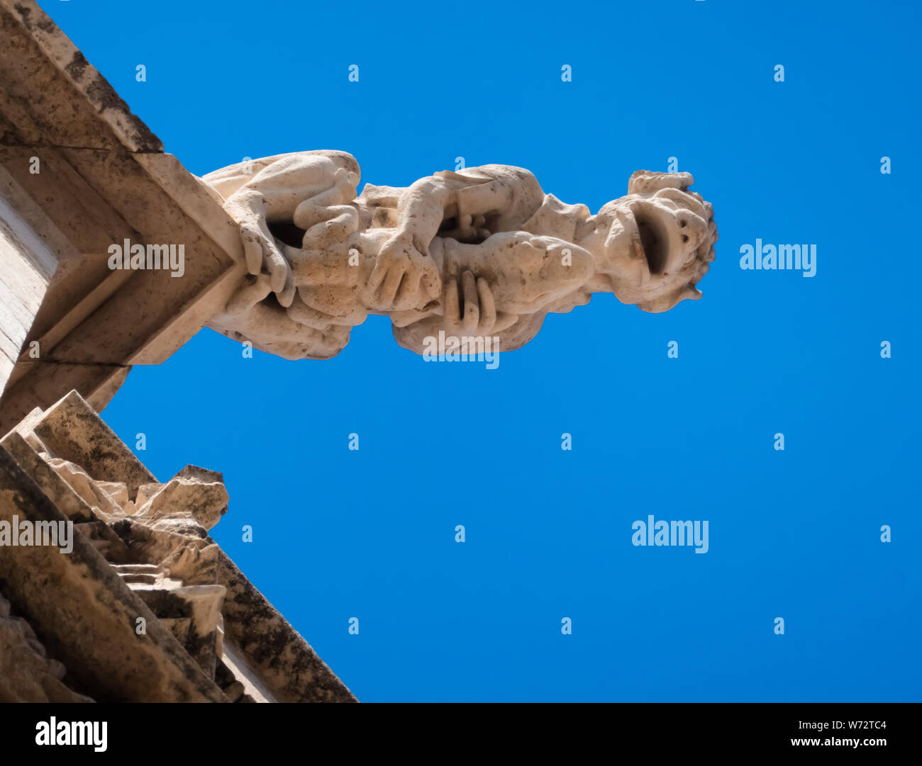 Atemberaubende Wasserspeier in der llotja de la Seda (mittelalterliche Seide Exchange), eine späte Valencia im gotischen Stil zivile Gebäude in Valencia, Spanien. Stockfoto