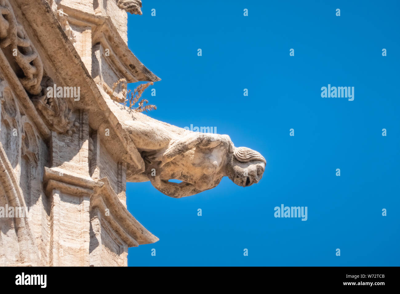 Atemberaubende Wasserspeier in der llotja de la Seda (mittelalterliche Seide Exchange), eine späte Valencia im gotischen Stil zivile Gebäude in Valencia, Spanien. Stockfoto