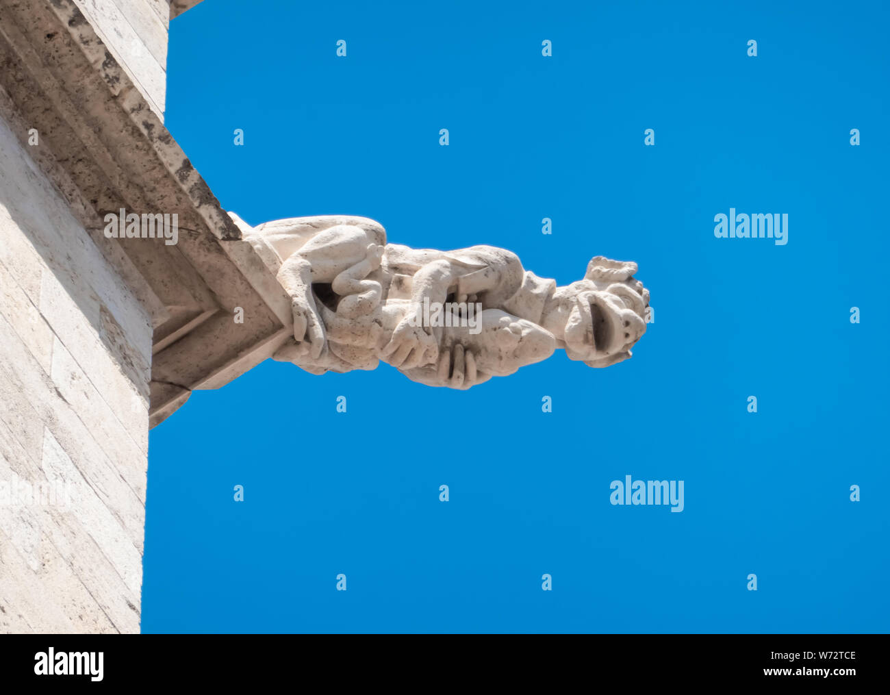 Atemberaubende Wasserspeier in der llotja de la Seda (mittelalterliche Seide Exchange), eine späte Valencia im gotischen Stil zivile Gebäude in Valencia, Spanien. Stockfoto