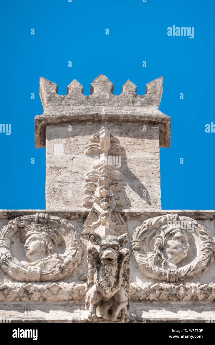 Die llotja de la Seda (mittelalterliche Seide Exchange), eine späte Valencia im gotischen Stil zivile Gebäude in Valencia, Spanien. Stockfoto