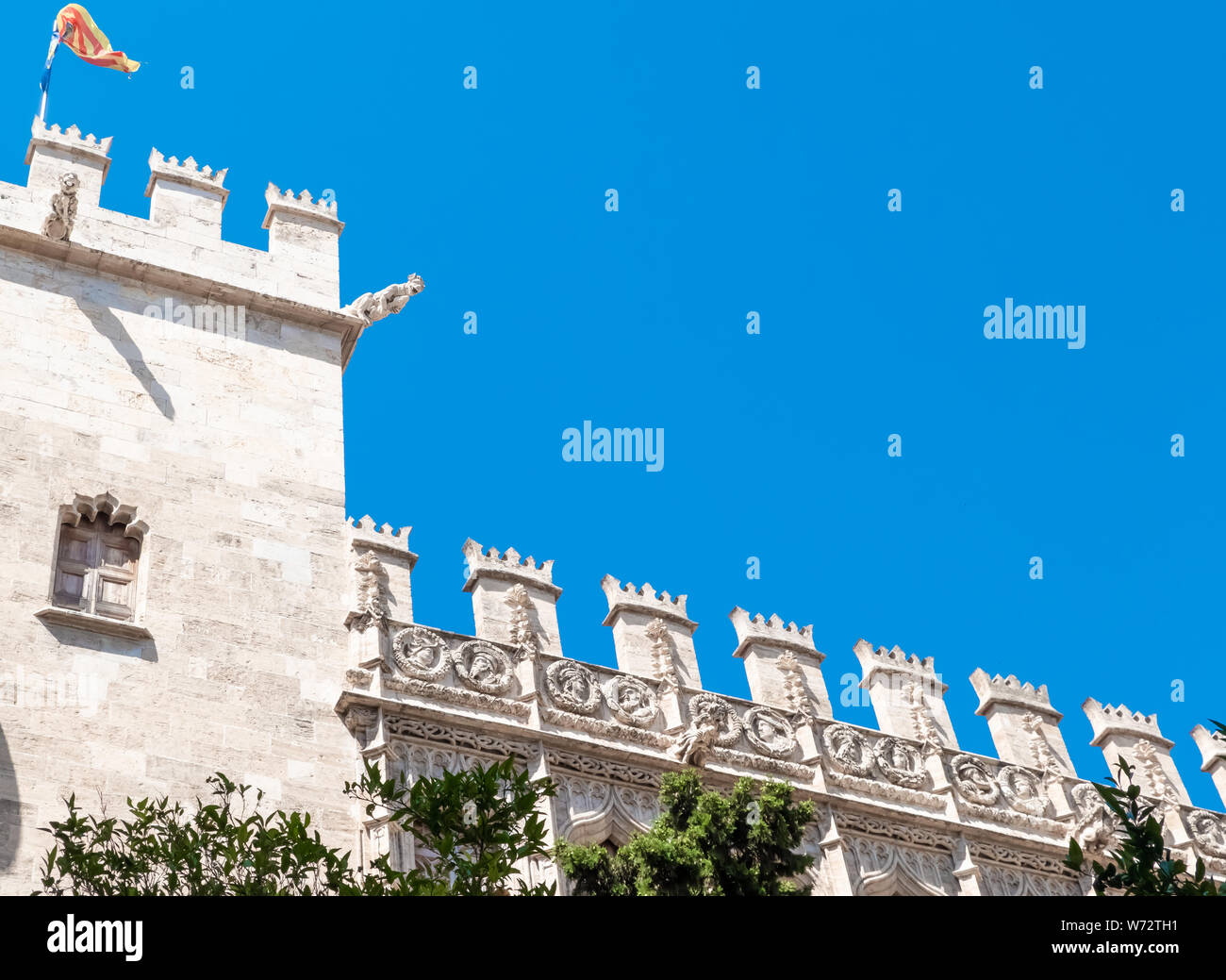 Die llotja de la Seda (mittelalterliche Seide Exchange), eine späte Valencia im gotischen Stil zivile Gebäude in Valencia, Spanien. Stockfoto