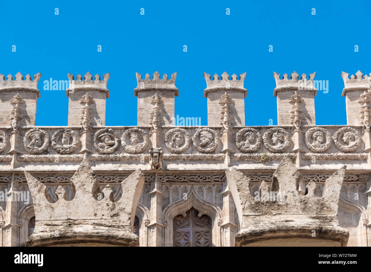 Die llotja de la Seda (mittelalterliche Seide Exchange), eine späte Valencia im gotischen Stil zivile Gebäude in Valencia, Spanien. Stockfoto