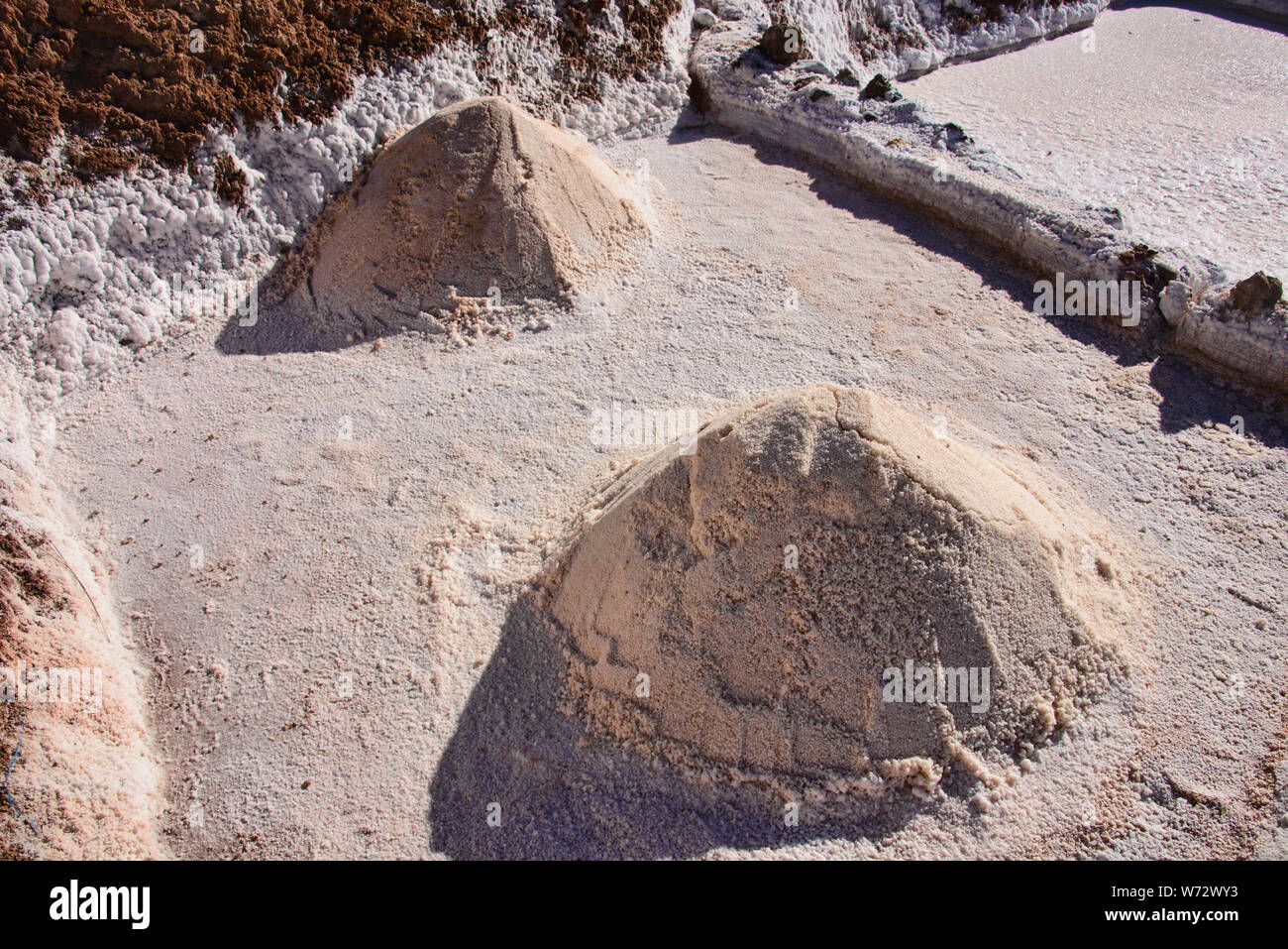 Salz von Maras, das Heilige Tal, Peru Stockfoto