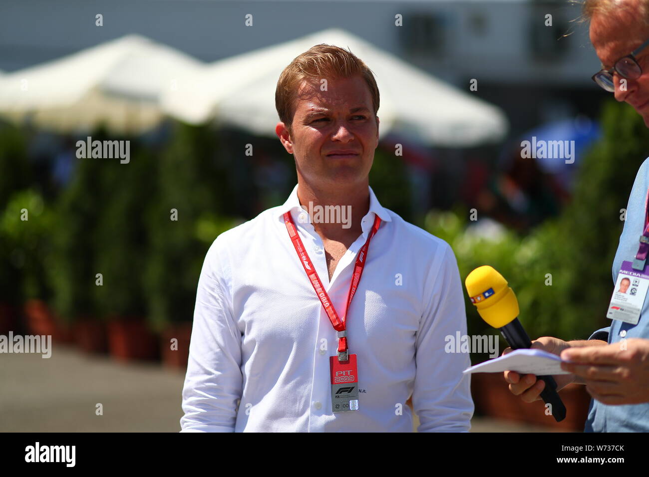 Budapest, Ungarn. 04 Aug, 2019. Nico Rosberg GP von Ungarn, Budapest 2-4 August 2019 Hungaroring Credit: Unabhängige Fotoagentur/Alamy leben Nachrichten Stockfoto