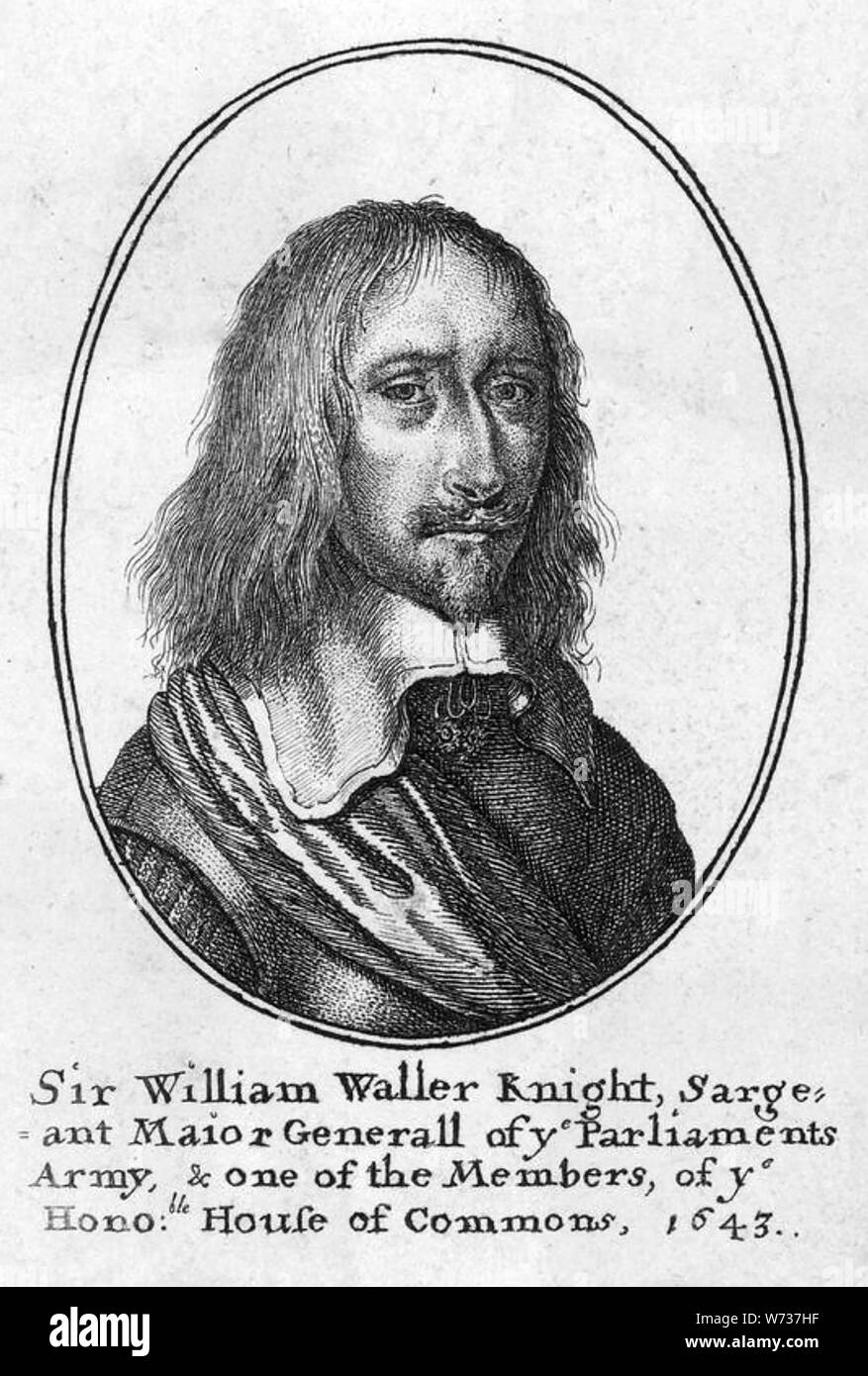WILLIAM WALLER (c) 1597-1668 Englisch parlamentarischen Allgemeine während des Englischen Bürgerkriegs Stockfoto