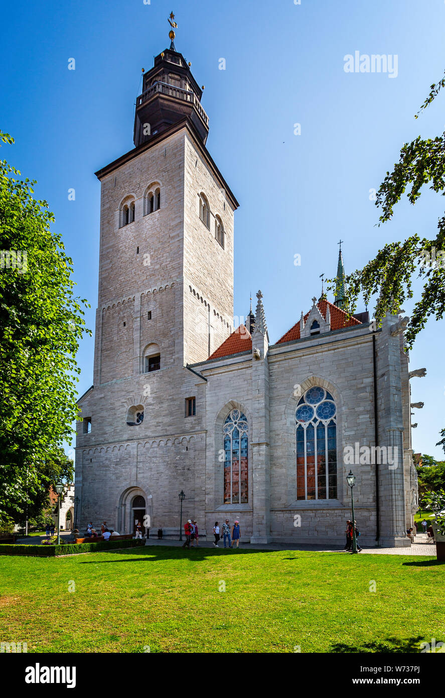 Die Kathedrale von St. Maria in Visby, Gotland, Schweden am 20. Juli 2019 Stockfoto