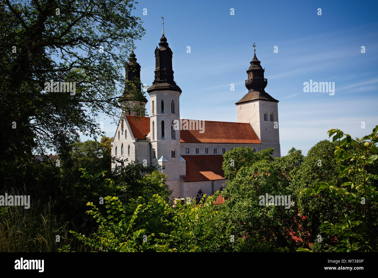 Die Kathedrale von St. Maria in Visby, Gotland, Schweden am 20. Juli 2019 Stockfoto