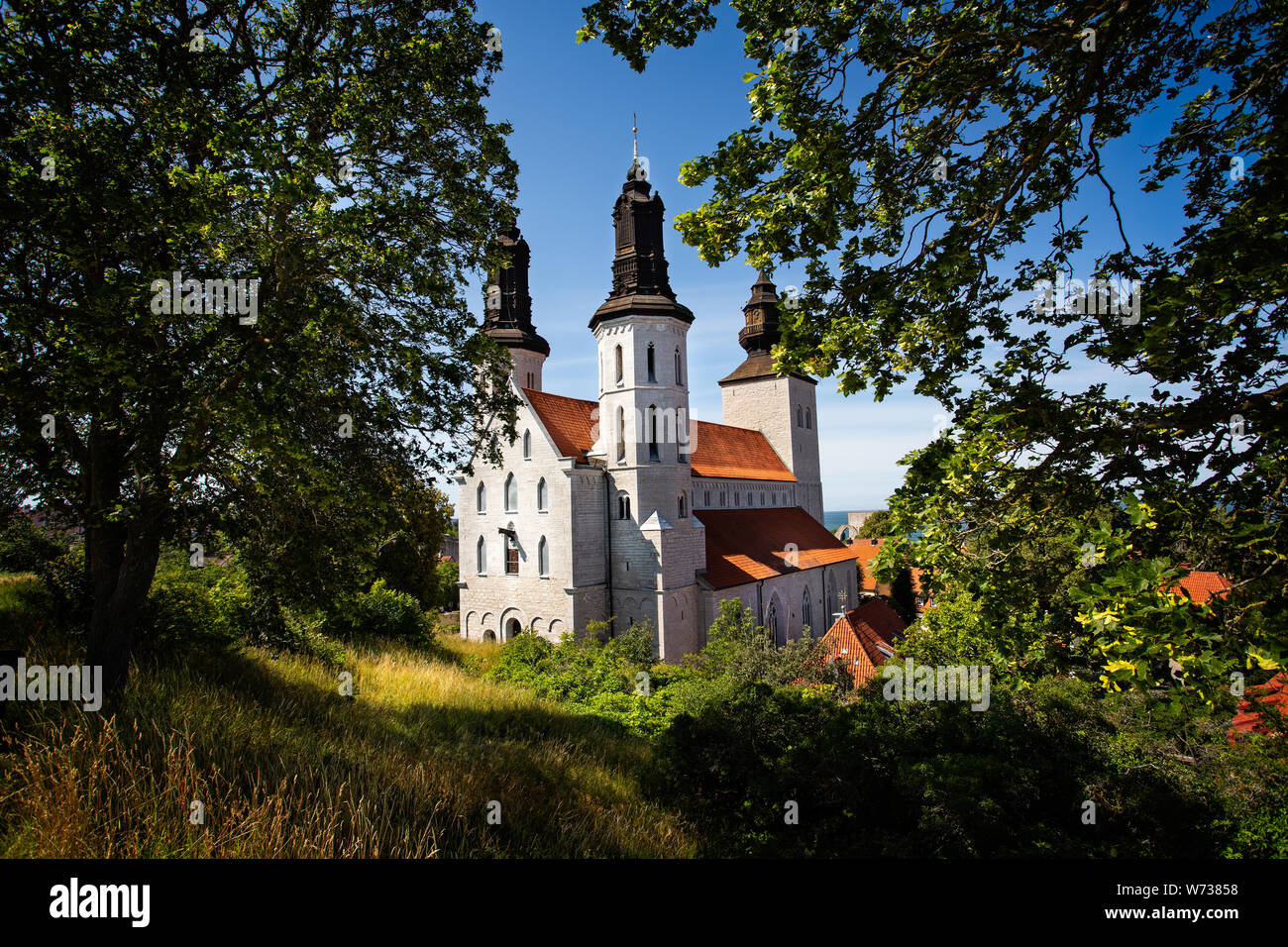 Die Kathedrale von St. Maria in Visby, Gotland, Schweden am 20. Juli 2019 Stockfoto
