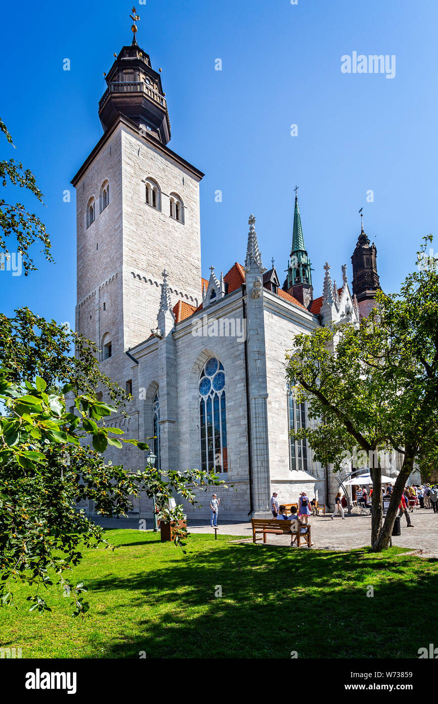 Die Kathedrale von St. Maria in Visby, Gotland, Schweden am 20. Juli 2019 Stockfoto