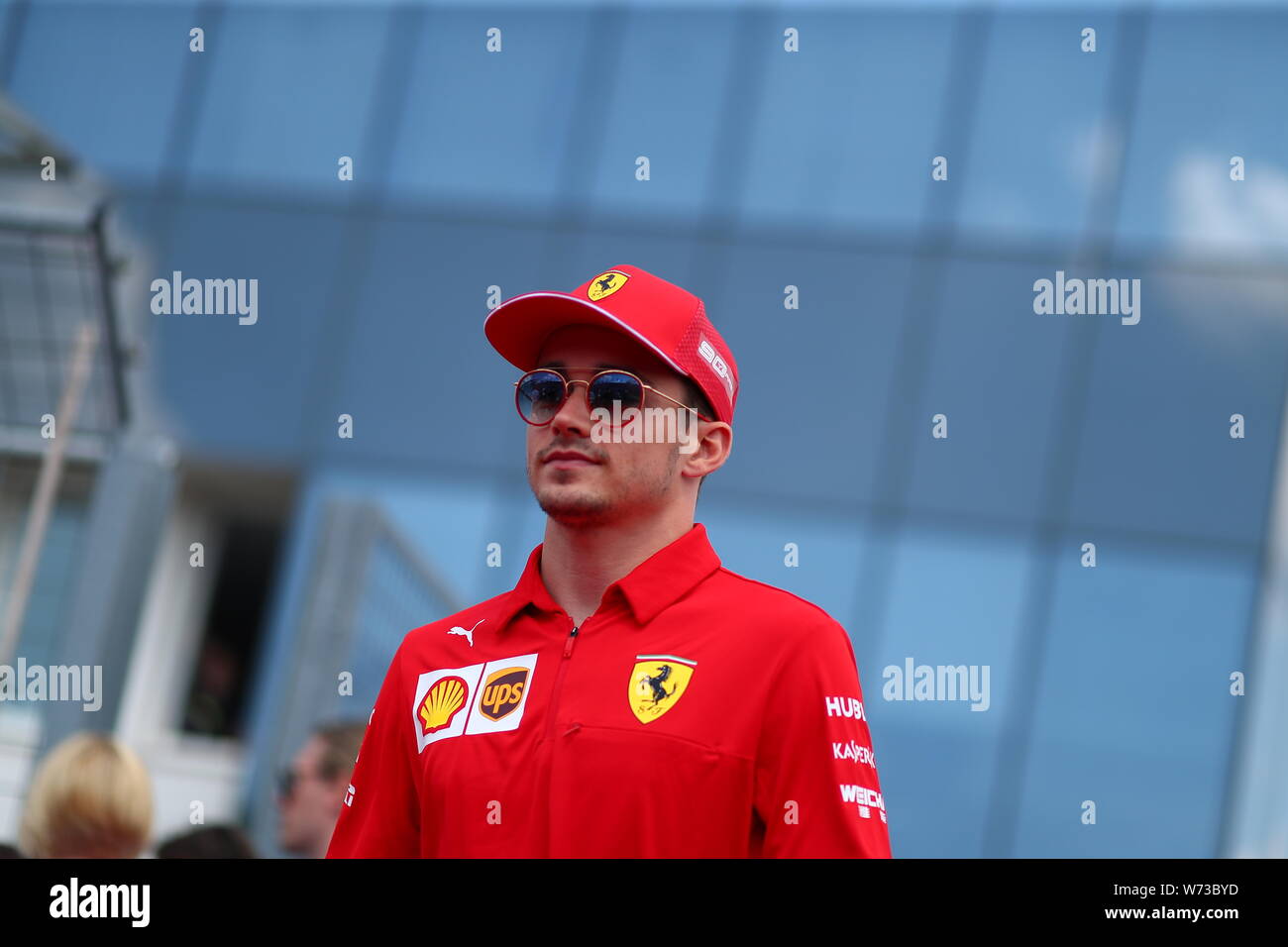 Budapest, Ungarn. 04 Aug, 2019. #16 Charles Leclerc, Scuderia Ferrari. GP von Ungarn, Budapest 2-4 August 2019. Credit: Unabhängige Fotoagentur/Alamy leben Nachrichten Stockfoto