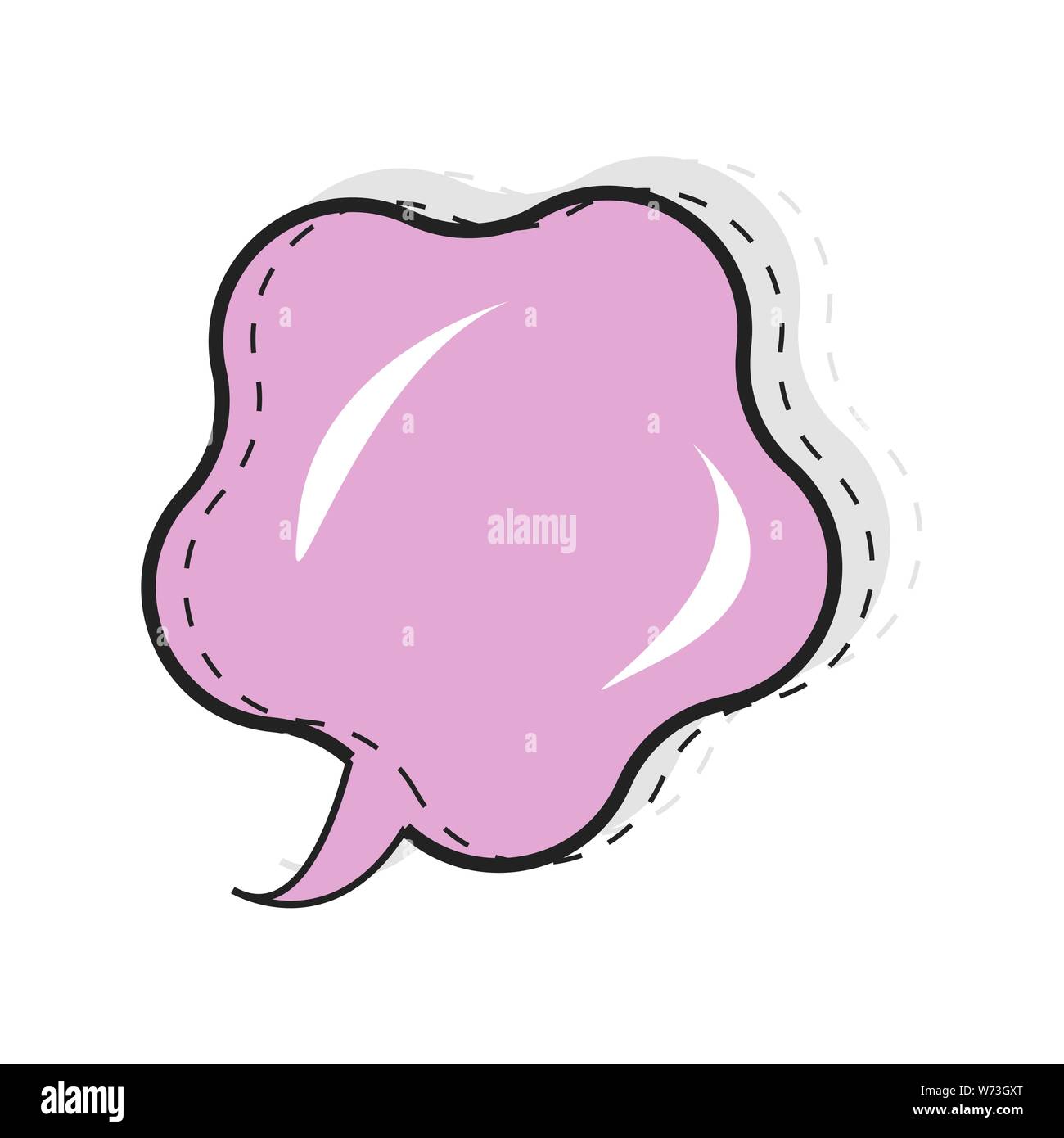 Speech-bubble für Kinder Buch oder Comic. Sprechblase Vektor, Kommunikation gedacht, Kunst Pop Art Stil Comic Nachricht Blase, Il Stock Vektor